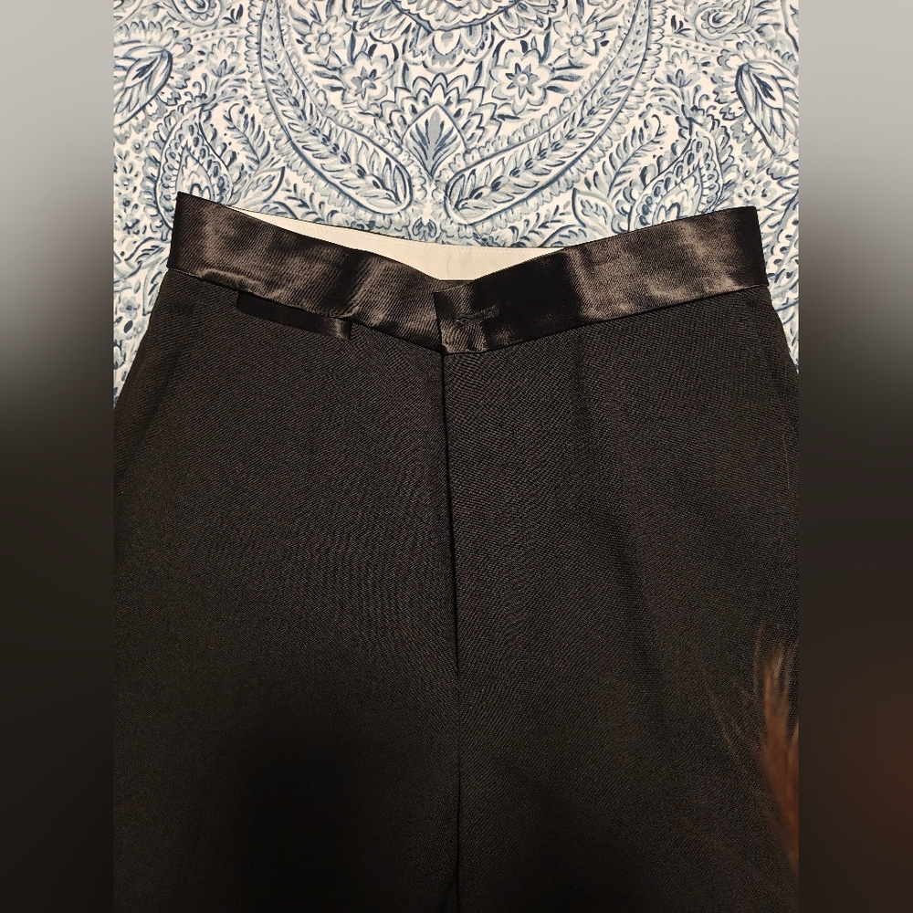 Helmut Lang Black Satin-Trim Trousers